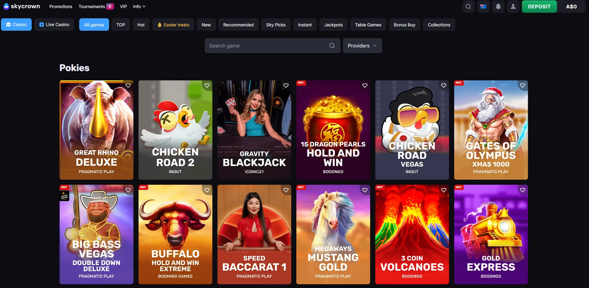 Sky Crown online casino Australia overview and core features